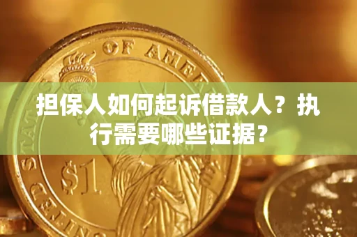 北京担保人如何起诉借款人？执行需要哪些证据？