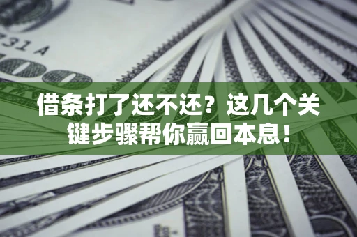 北京借条打了还不还？这几个关键步骤帮你赢回本息！