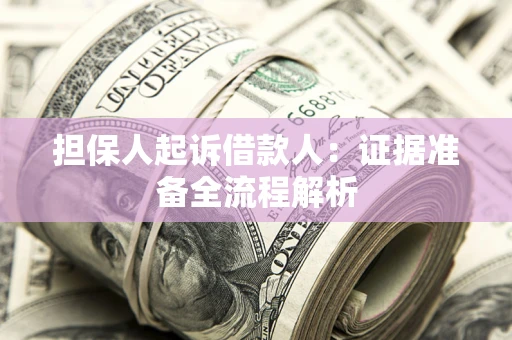 北京担保人起诉借款人：证据准备全流程解析